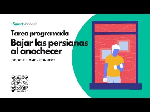 Miniatura del vídeo: Google Home — Bajar las persianas al anochecer