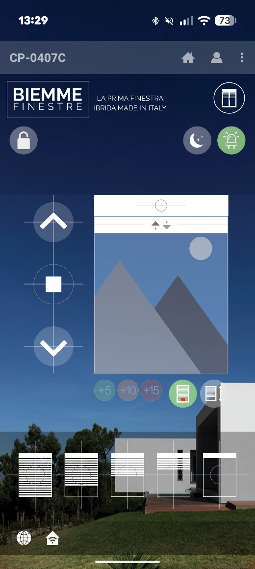 App MySmartWindow controlando el Pulsar